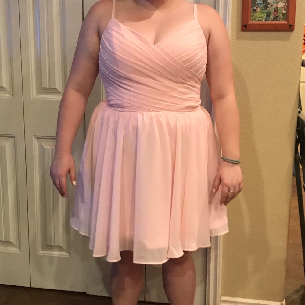 Women's Short Bridesmaid Dress Knee Length Chiffon